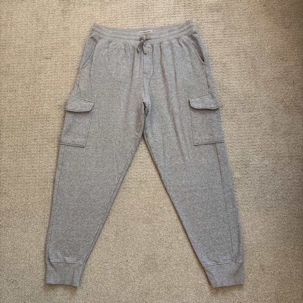 Outerknown Jaspe Tapered Fleece Men's Sz XL Cargo Sweatpants $148 Grey